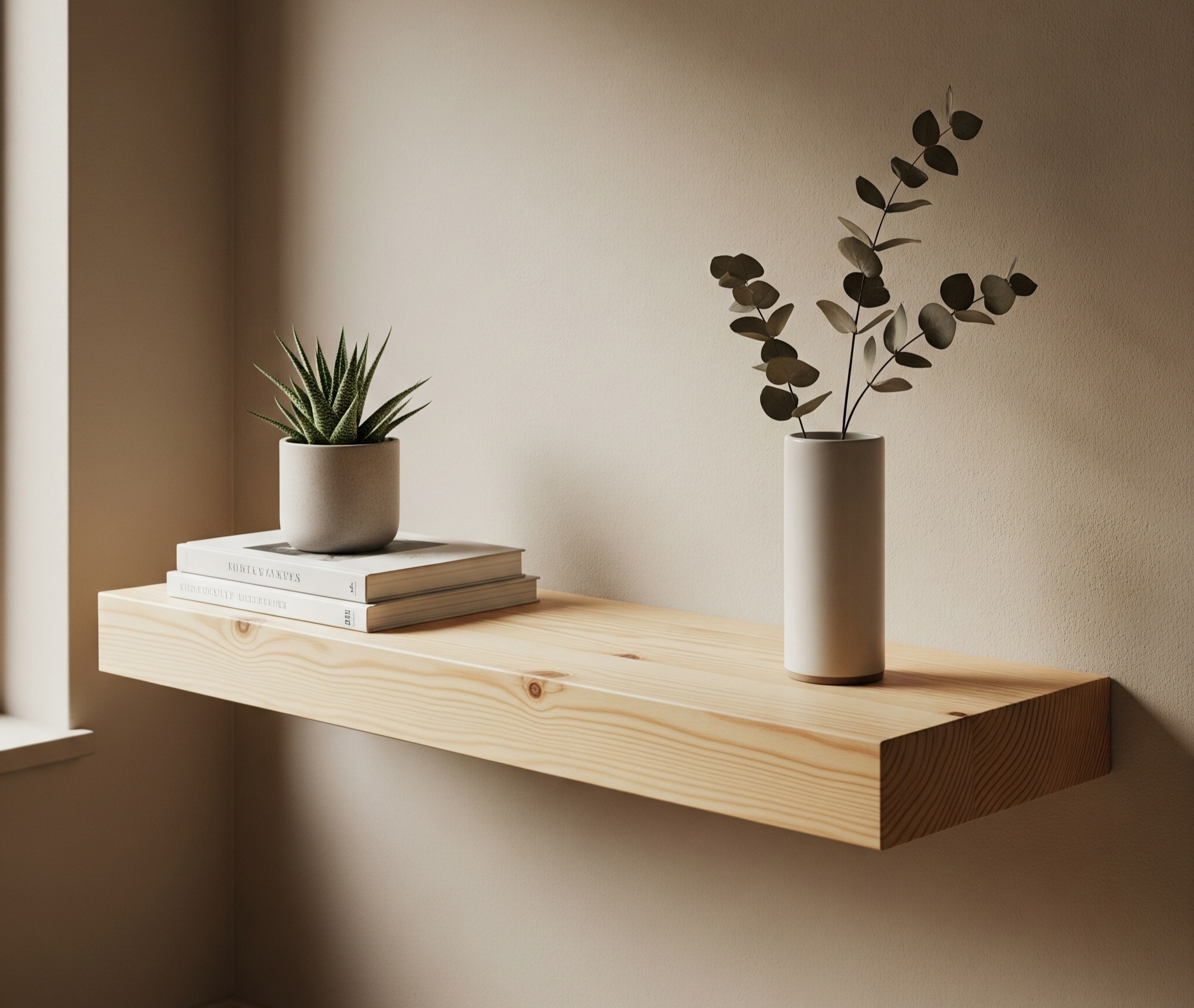 Pine Floating shelves