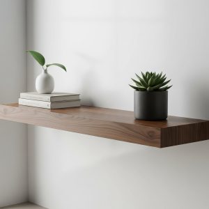 Walnut Floating shelves